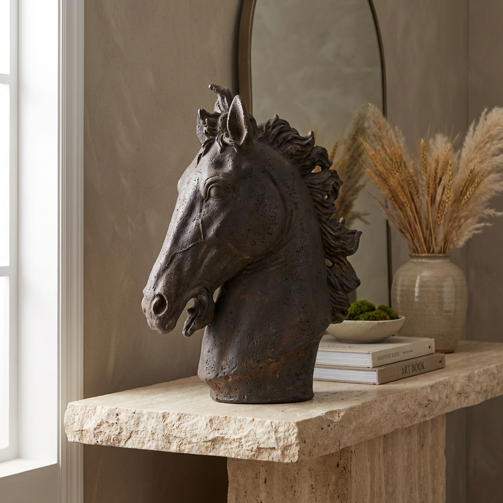 Maison Glenn Equestrian Polystone Sculpture
