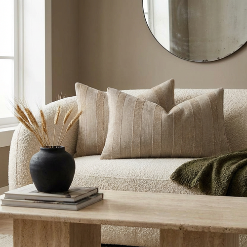 Atelier Stripe Chenille Lumbar Pillow Covers (Set of Two)