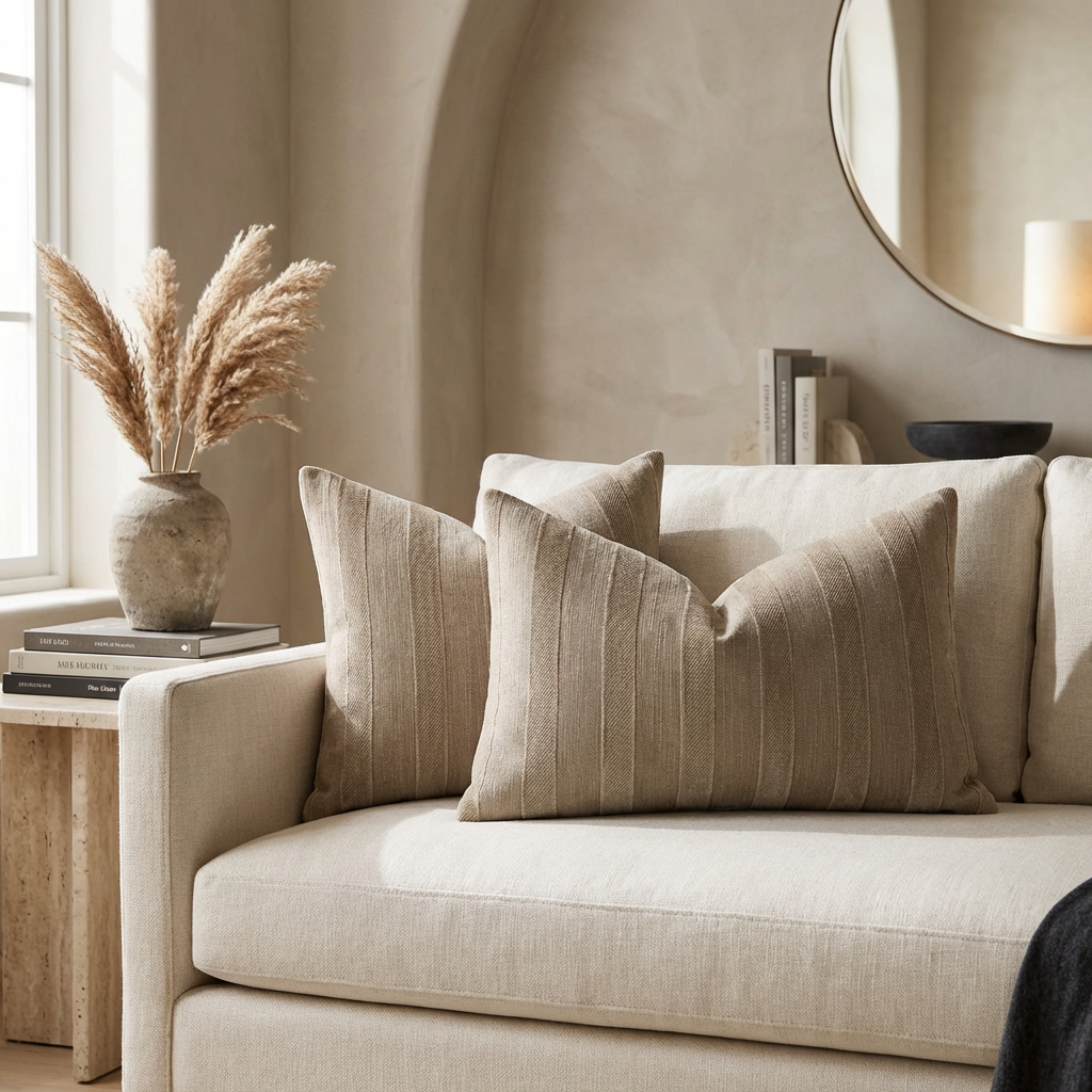 Atelier Stripe Chenille Lumbar Pillow Covers (Set of Two)