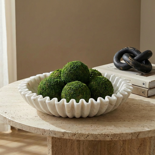 Calista Ruffle Marble Bowl