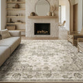 Maison Glenn Taupe Floral Area Rug (9x12)